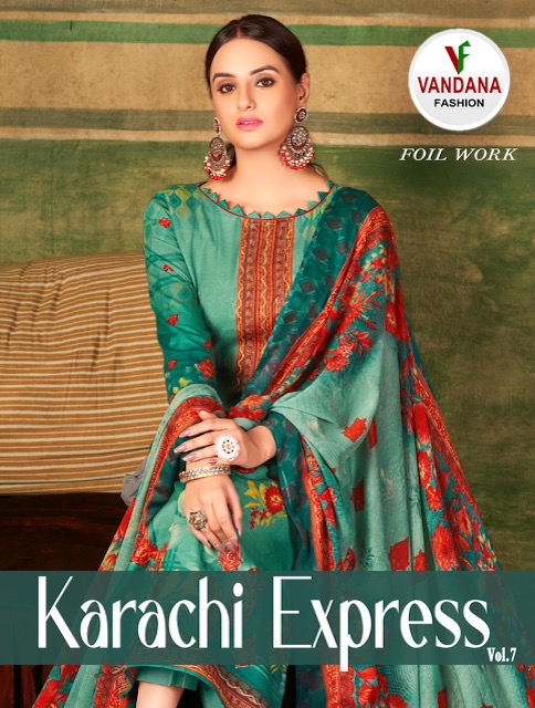 Vandana Karachi Express Soft Cotton Designer Exclusive Dress Material